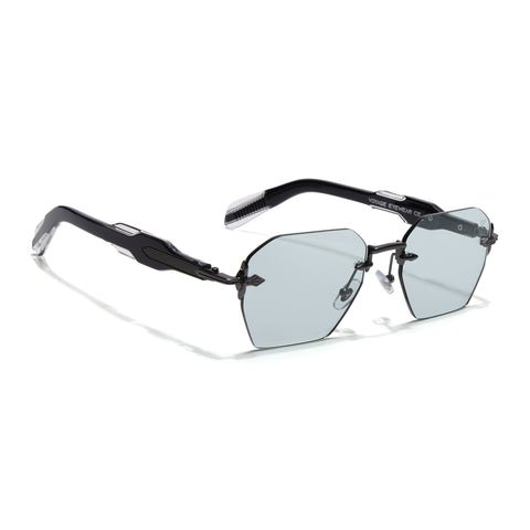 Hawk | Smoke black Rimless Sunglasses | Gun Metal Frame - MG9127