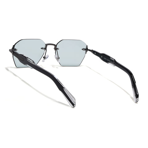 Hawk | Smoke black Rimless Sunglasses | Gun Metal Frame - MG9127