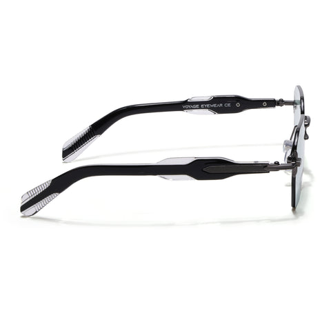 Hawk | Smoke black Rimless Sunglasses | Gun Metal Frame - MG9127