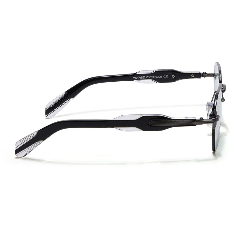 Hawk | Smoke black Rimless Sunglasses | Gun Metal Frame - MG9127