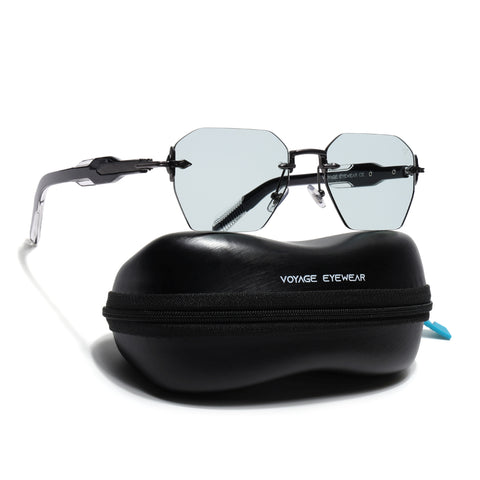 Hawk | Smoke black Rimless Sunglasses | Gun Metal Frame - MG9127