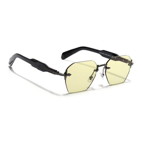Hawk |Green Rimless Sunglasses | Gun Metal Frame - MG9128