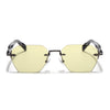 Hawk |Green Rimless Sunglasses | Gun Metal Frame - MG9128