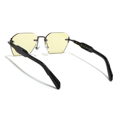Hawk |Green Rimless Sunglasses | Gun Metal Frame - MG9128