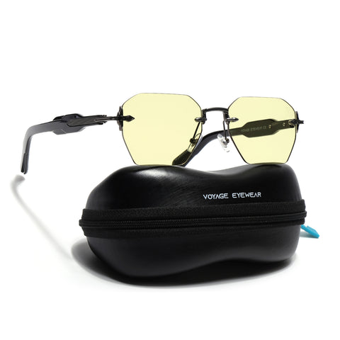 Hawk |Green Rimless Sunglasses | Gun Metal Frame - MG9128