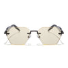 Hawk | Yellow Rimless Sunglasses | Gun Metal Frame - MG9129