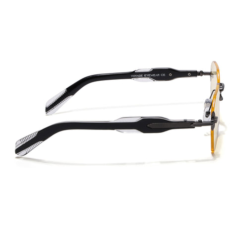 Hawk | Yellow Rimless Sunglasses | Gun Metal Frame - MG9129