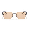 Hawk | Orange Rimless Sunglasses | Gun Metal Frame - MG9130