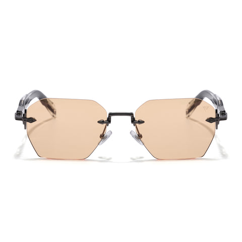 Hawk | Orange Rimless Sunglasses | Gun Metal Frame - MG9130