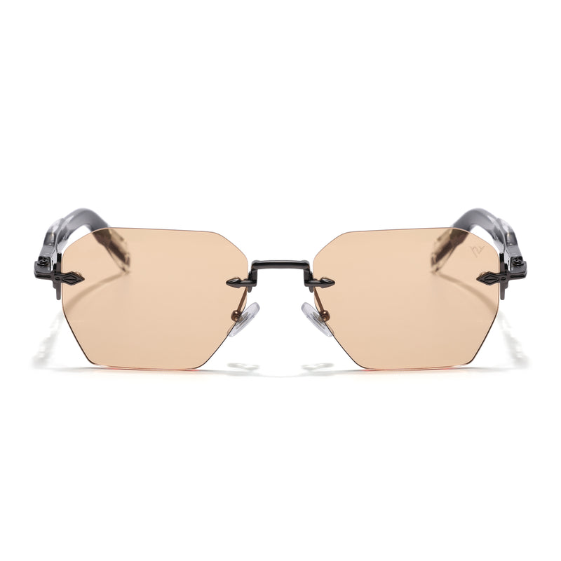 Hawk | Orange Rimless Sunglasses | Gun Metal Frame - MG9130