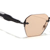 Hawk | Orange Rimless Sunglasses | Gun Metal Frame - MG9130