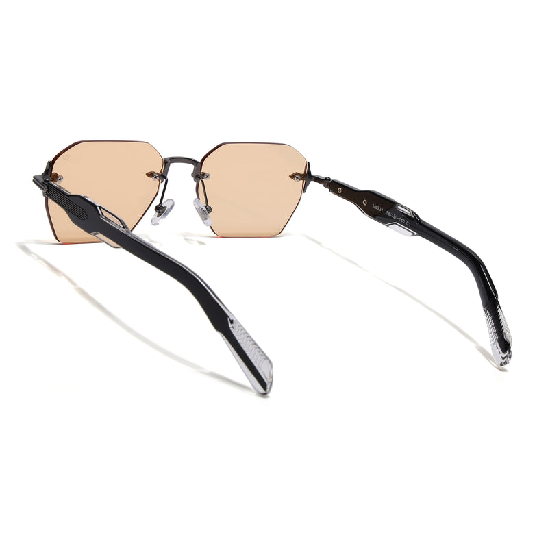 Hawk | Orange Rimless Sunglasses | Gun Metal Frame - MG9130