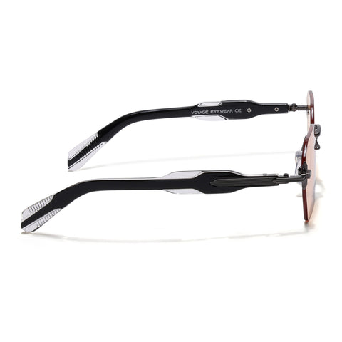 Hawk | Orange Rimless Sunglasses | Gun Metal Frame - MG9130