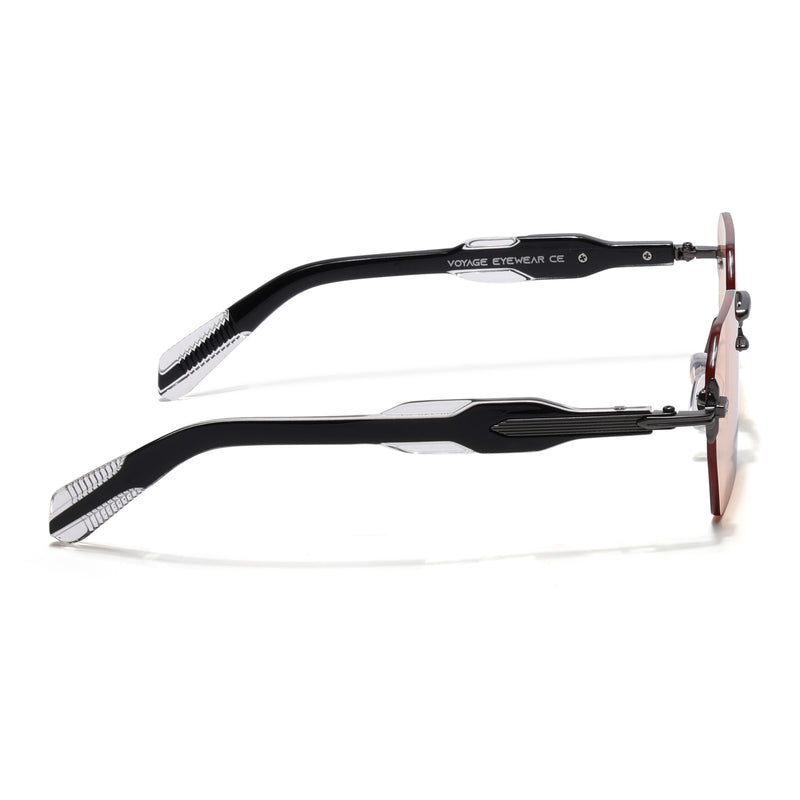 Hawk | Orange Rimless Sunglasses | Gun Metal Frame - MG9130