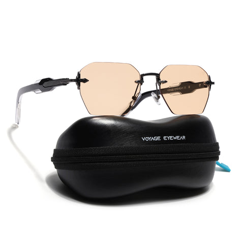 Hawk | Orange Rimless Sunglasses | Gun Metal Frame - MG9130