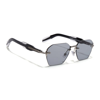 Hawk I | Black Rimless Sunglasses | Silver Frame & Nylon Lenses - MG9131