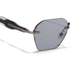 Hawk | Black Rimless Sunglasses | Silver Frame - MG9131