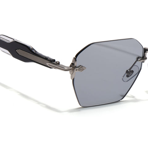 Hawk | Black Rimless Sunglasses | Silver Frame - MG9131