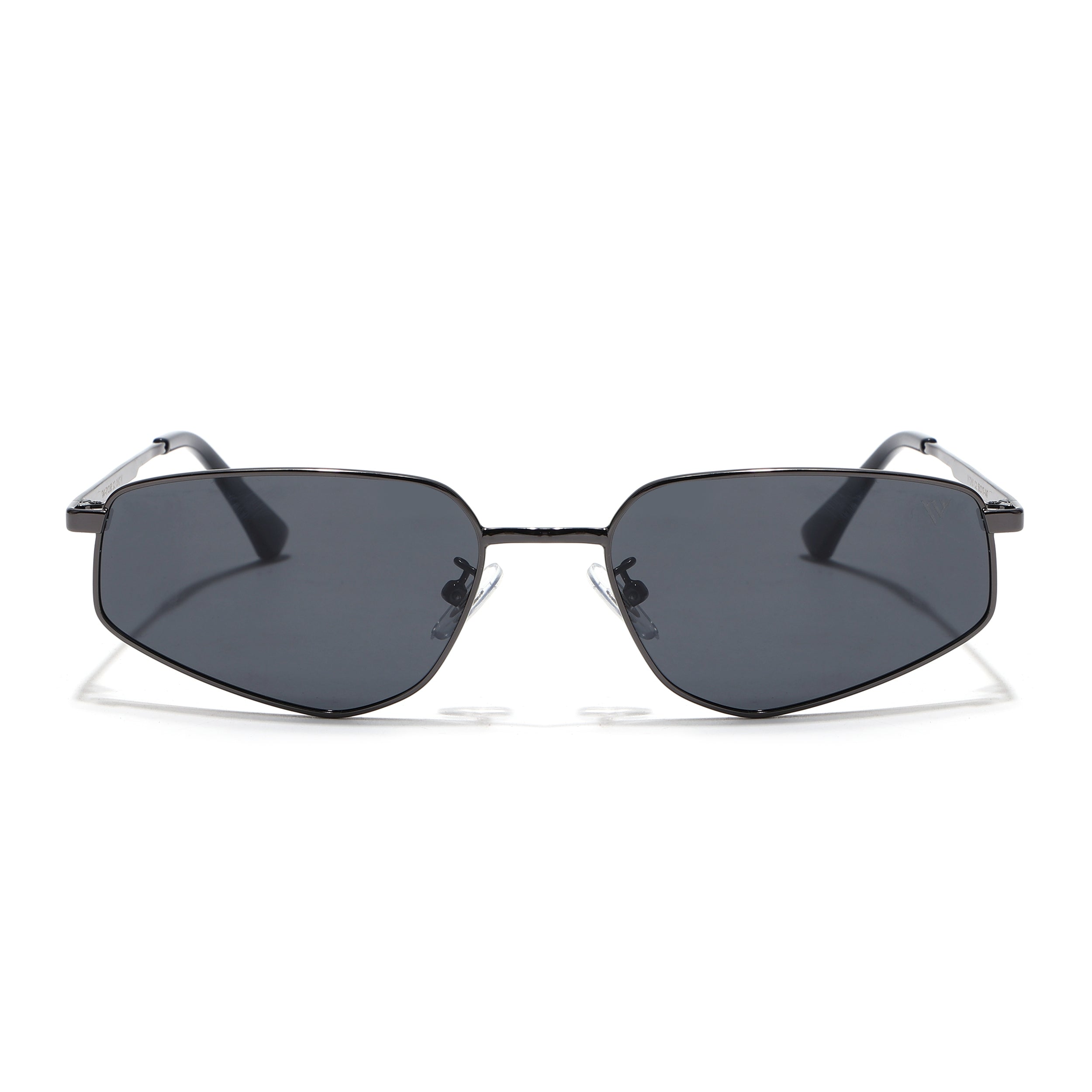 Claw | Black Rectangle Polarized Sunglasses | Gunmetal Grey Frame - PMG7643)