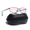 Claw | Smoke Rose  Rectangle Polarized Sunglasses | Black Frame - PMG7645)