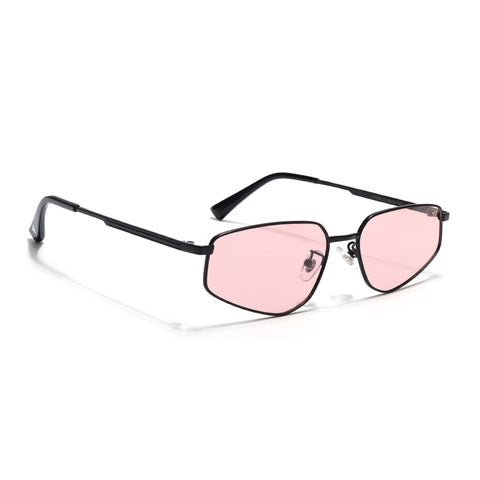 Claw | Smoke Rose  Rectangle Polarized Sunglasses | Black Frame - PMG7645)