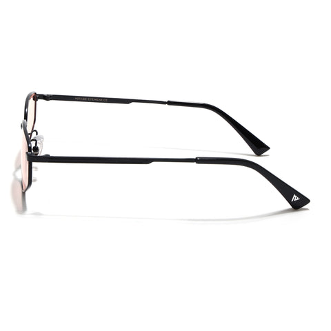 Claw | Smoke Rose  Rectangle Polarized Sunglasses | Black Frame - PMG7645)