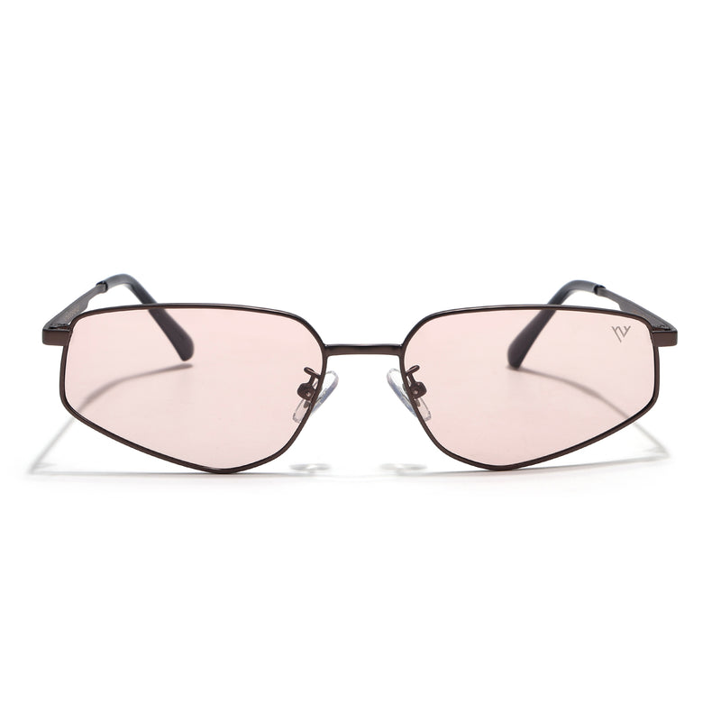 Claw | Brown Rectangle Polarized Sunglasses|  Brown Frame - PMG7646)