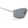 Predator | Metal Grey Rectangle Polarized Sunglasses | Silver Frame - PMG7637