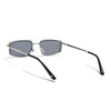Predator | Metal Grey Rectangle Polarized Sunglasses | Silver Frame - PMG7637