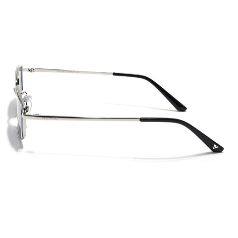 Predator | Metal Grey Rectangle Polarized Sunglasses | Silver Frame - PMG7637