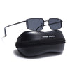 Predator | Black Rectangle Polarized Sunglasses | Gunmetal Grey Frame - PMG7638