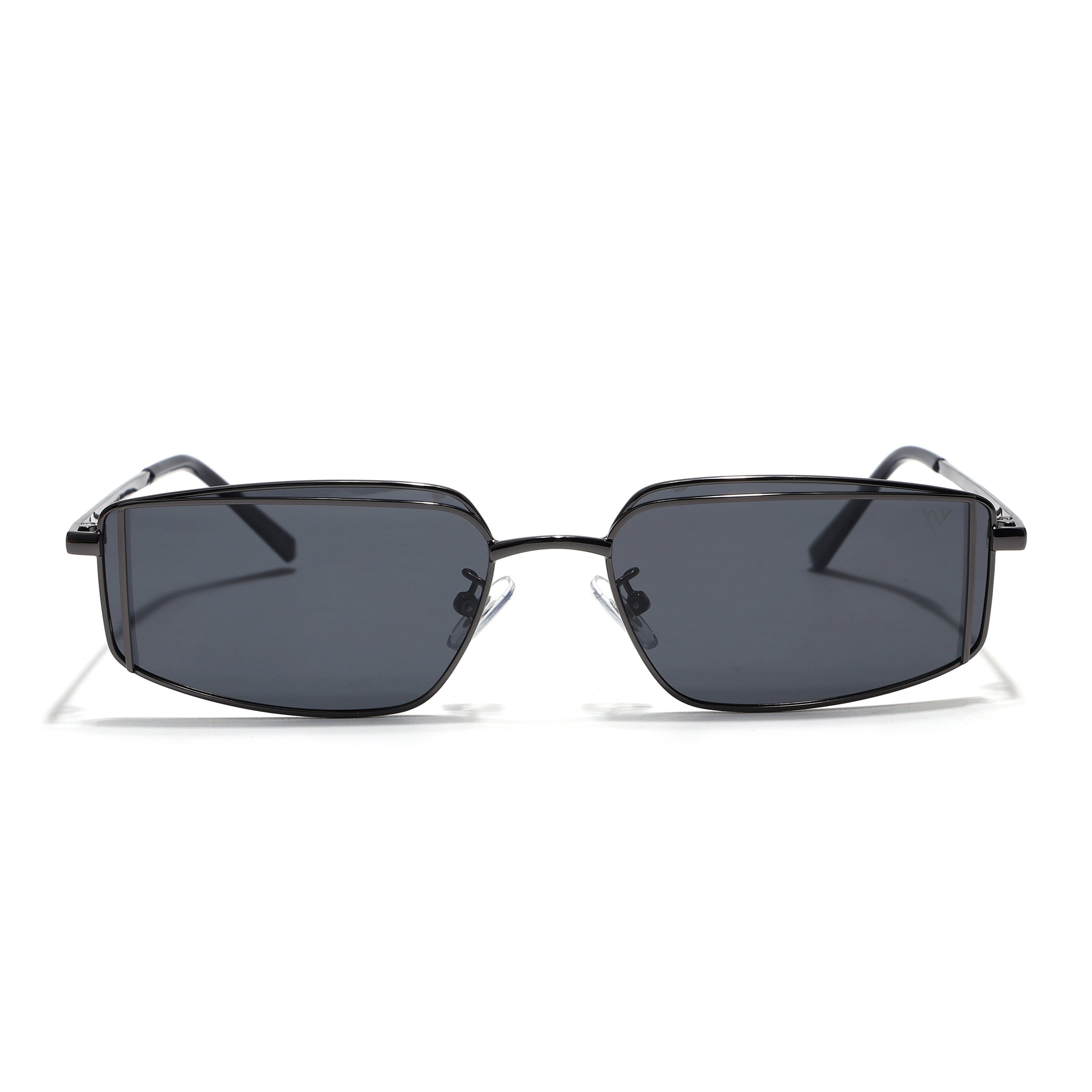 Predator | Black Rectangle Polarized Sunglasses | Gunmetal Grey Frame - PMG7638