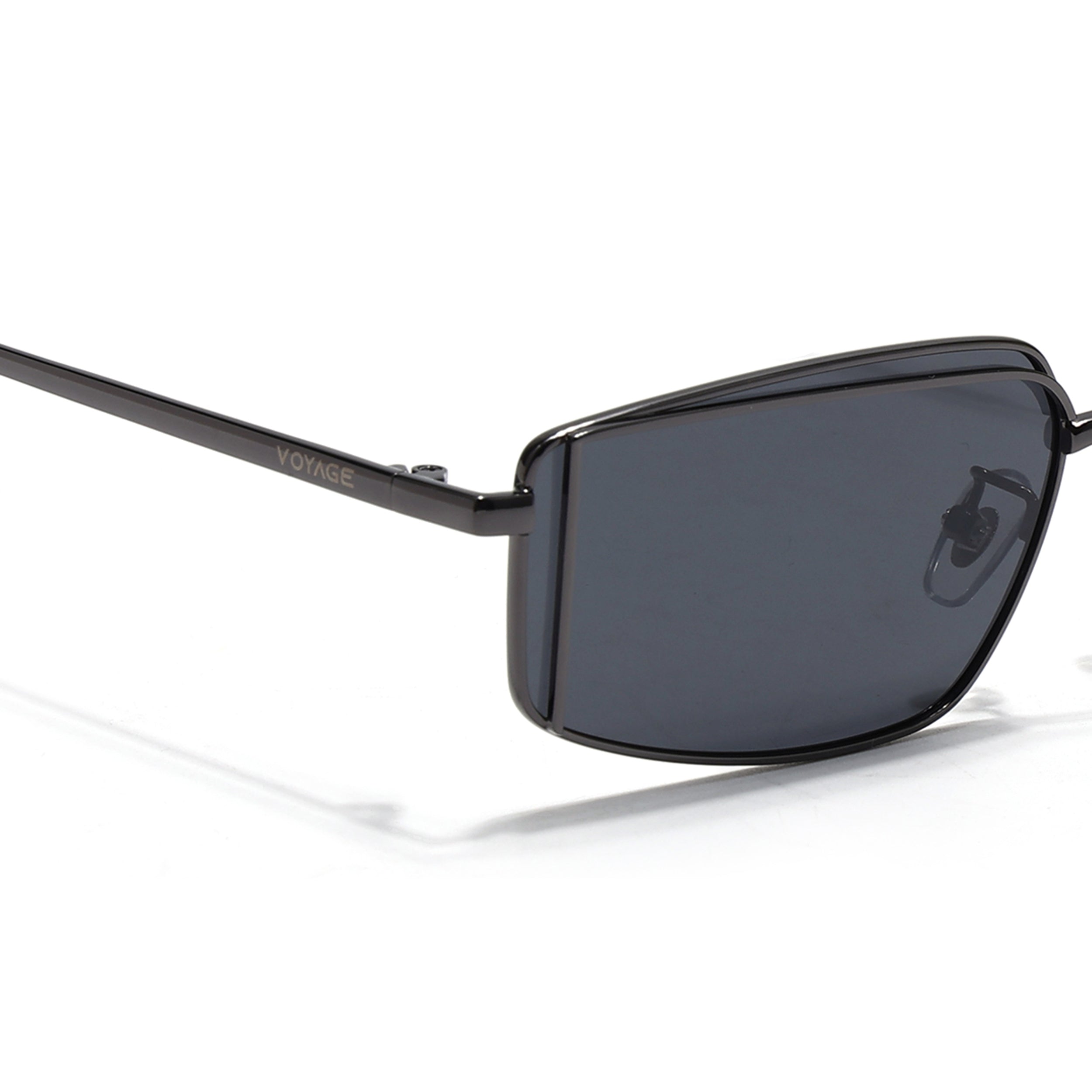 Predator | Black Rectangle Polarized Sunglasses | Gunmetal Grey Frame - PMG7638