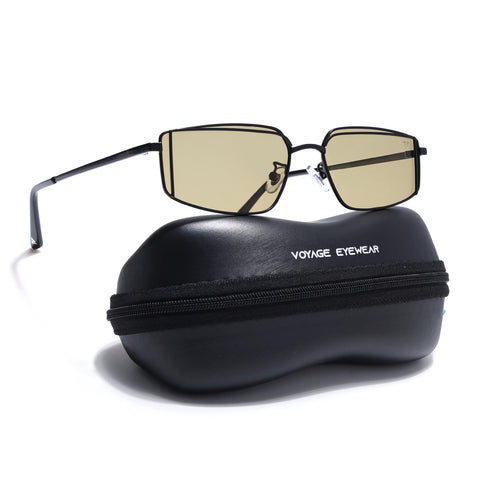 Predator | Olive Green Rectangle Polarized Sunglasses | Black Frame - PMG7639