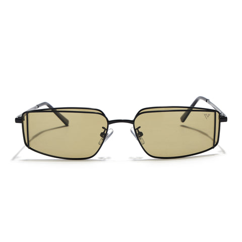 Predator | Olive Green Rectangle Polarized Sunglasses | Black Frame - PMG7639