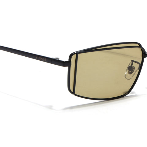 Predator | Olive Green Rectangle Polarized Sunglasses | Black Frame - PMG7639