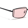 Predator | Smoke Rose Rectangle Polarized Sunglasses | Black Frame - PMG7640