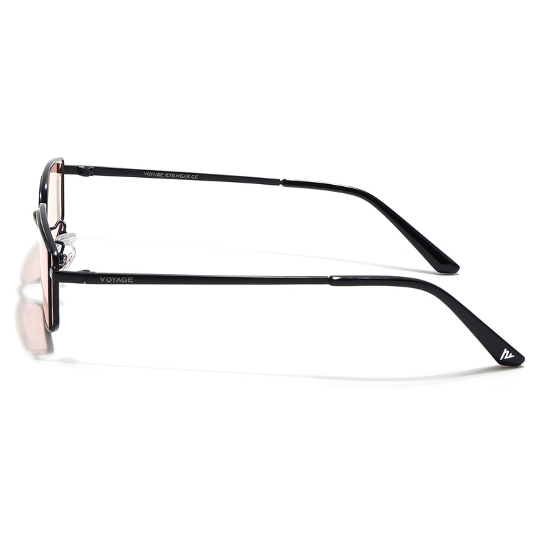 Predator | Smoke Rose Rectangle Polarized Sunglasses | Black Frame - PMG7640