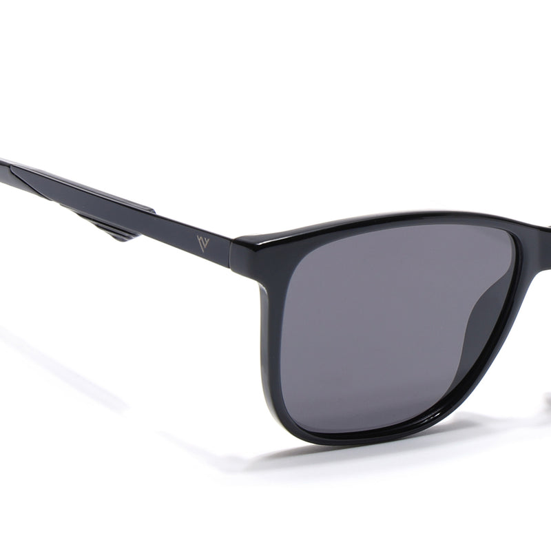 Uptown | Wayfarer Polarized Sunglasses (Black Lens | Shine Black Frame - PMG5036)