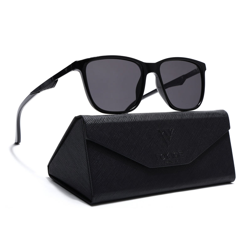 Uptown | Wayfarer Polarized Sunglasses (Black Lens | Shine Black Frame - PMG5036)