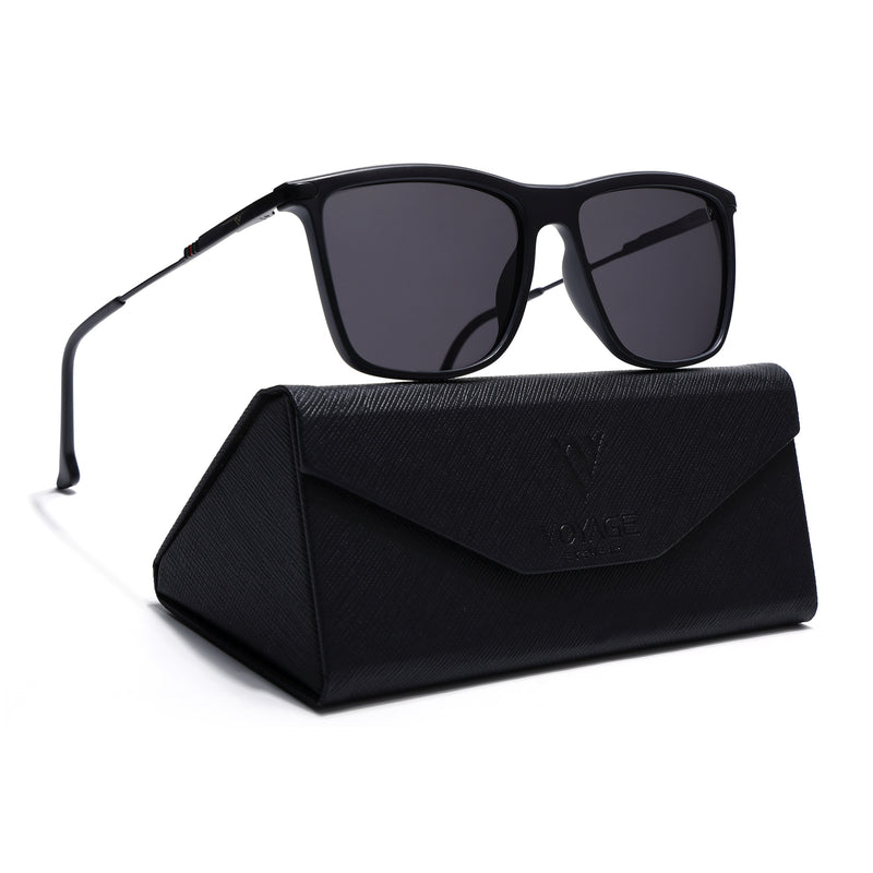 Uptown | Wayfarer Polarized Sunglasses (Black Lens | Matt Black Frame - PMG5037)