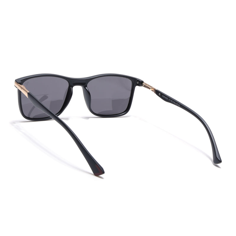 Wayfarer Polarized Sunglasses (Black Lens | Matt Black Frame - PMG5042)