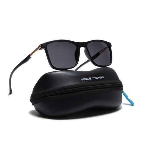 Wayfarer Polarized Sunglasses (Black Lens | Matt Black Frame - PMG5042)