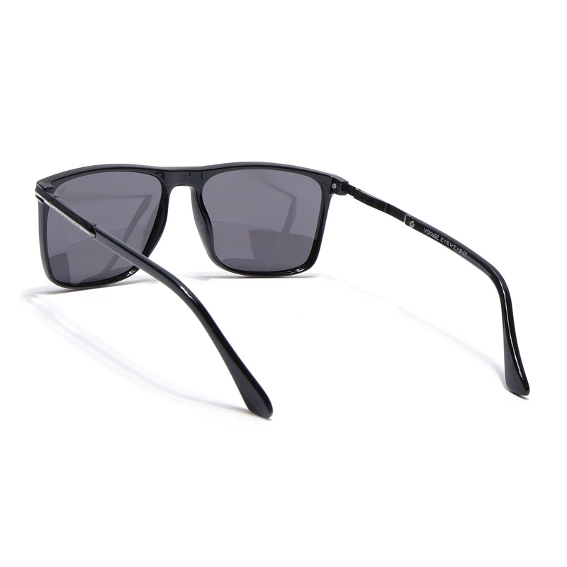 Wayfarer Polarized Sunglasses (Black Lens | Shine Black Frame - PMG5044)