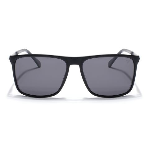 Wayfarer Polarized Sunglasses (Black Lens | Matt Black Frame - PMG5045)