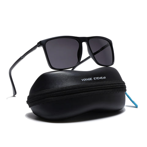Wayfarer Polarized Sunglasses (Black Lens | Matt Black Frame - PMG5045)