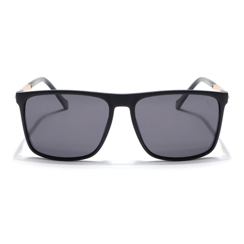 Wayfarer Polarized Sunglasses (Black Lens | Matt Black Frame - PMG5046)