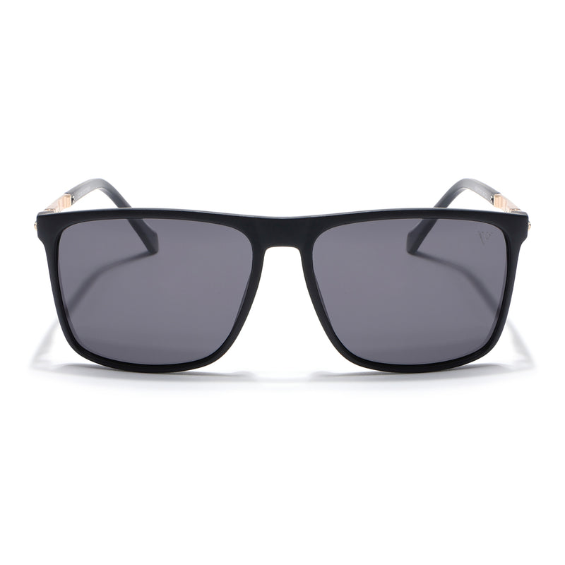 Wayfarer Polarized Sunglasses (Black Lens | Matt Black Frame - PMG5046)
