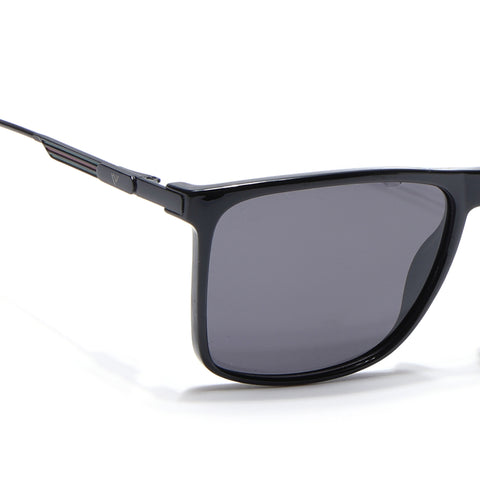 Wayfarer Polarized Sunglasses (Black Lens | Shine Black Frame - PMG5048)