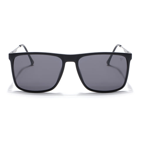 Wayfarer Polarized Sunglasses (Black Lens | Matt Black Frame - PMG5049)